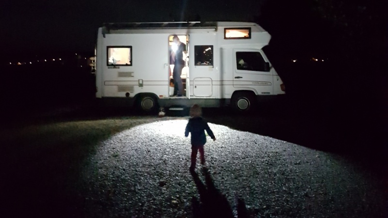 Mit dem Wohnmobil auf dem Stellplatz am Schmausenkeller