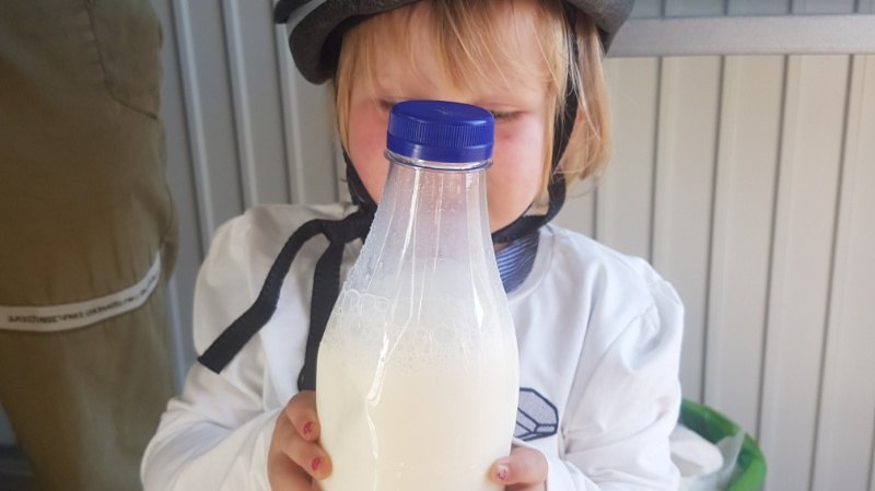 Frische Milch von der Milchtankstelle