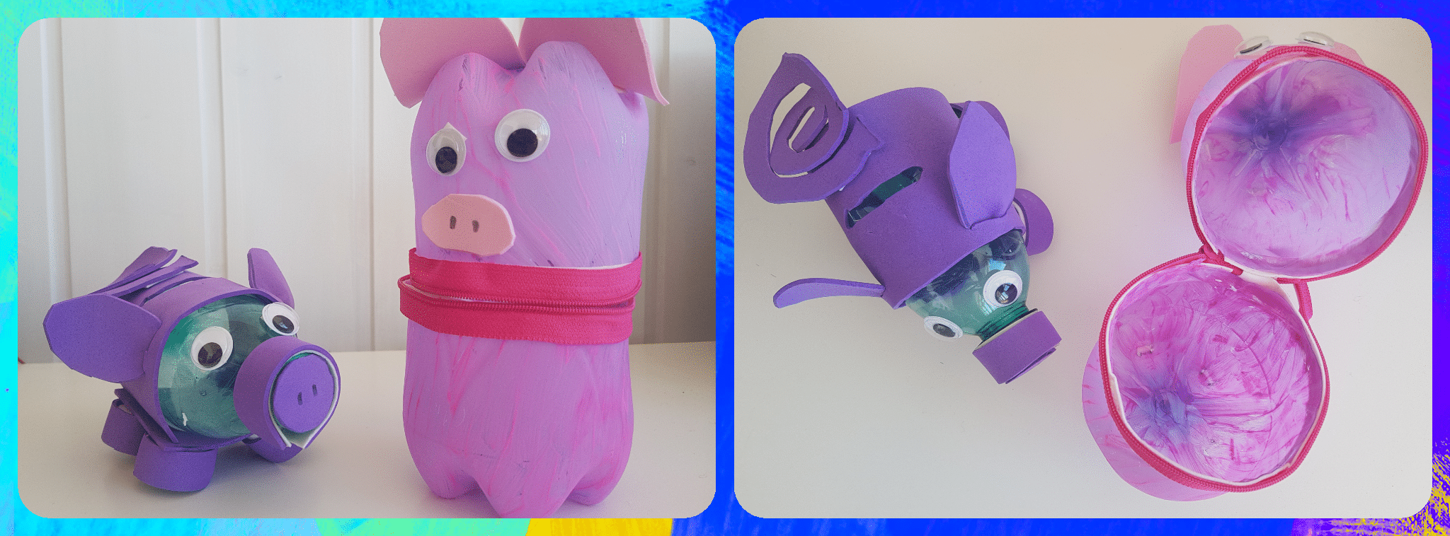 Upcycling Ideen, Nachhaltigkeit, Basteln mit Kindern, Plastikmüll
